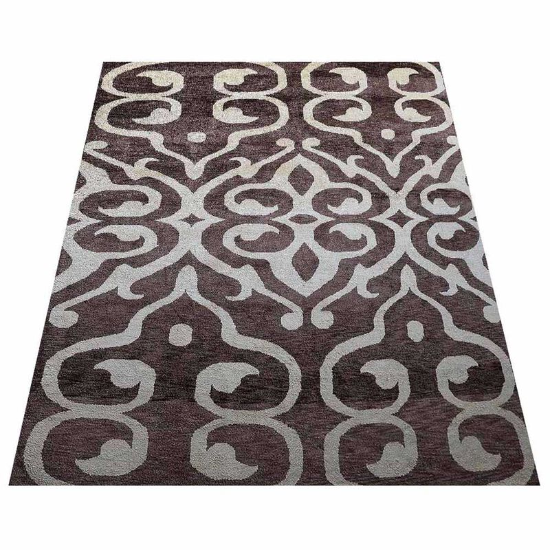 Rugsotic Carpets Hand Knotted Silk Size Area Rug Contemporary Size NS3307 image number 2