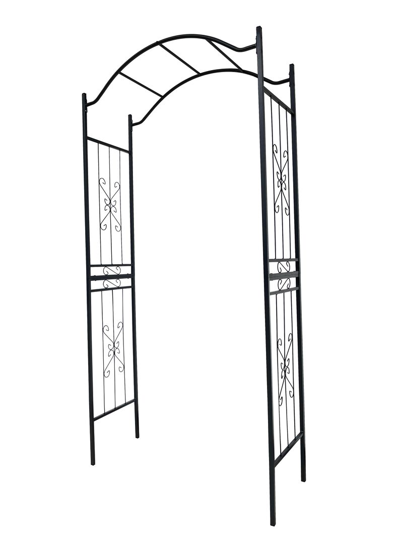 Metal Garden Arch Climbing Plants Support Arch Outdoor Black Garden Arbors image number 0