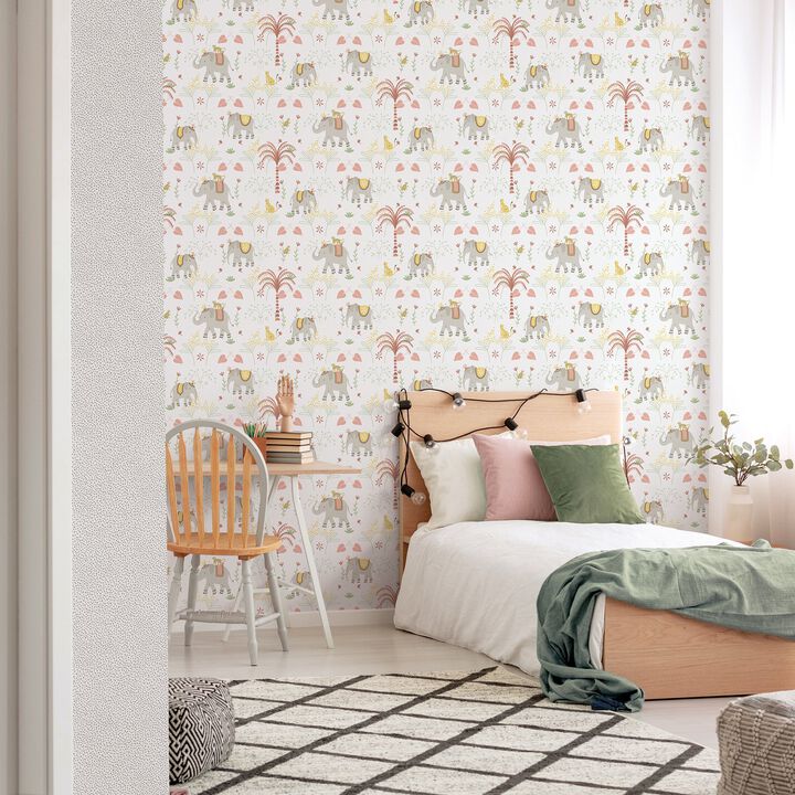 Bambino Elefun Silver Grey Wallpaper 285-4