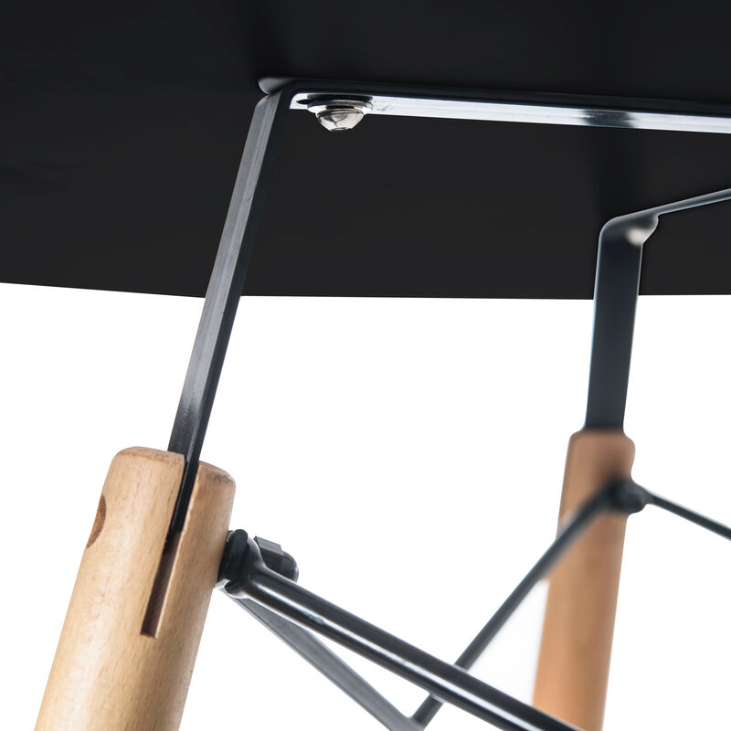 LeisureMod Dover 47" Round Dining Table – Modern Eiffel Base Design, Accent Table for Kitchens, Dining Rooms, Breakfast Nooks & Small Spaces