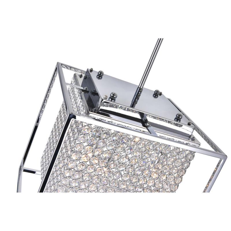 Cube 5 Light Chandelier With Chrome Finish