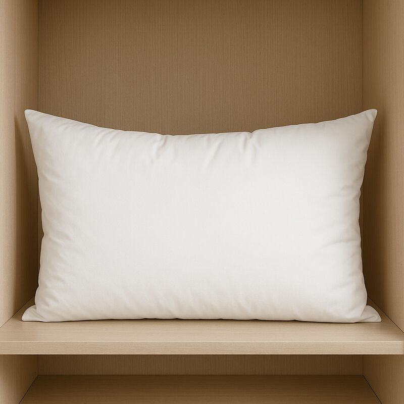HomeRoots 15" X 23" White Cotton Down Blend Throw Pillow Insert image number 1