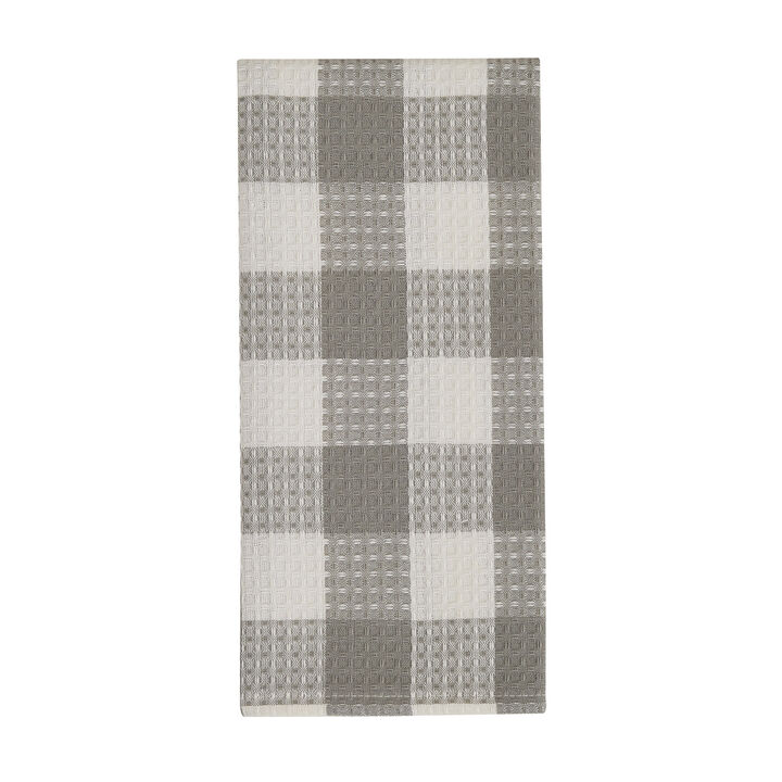 Park Designs Buffalo Check Waffle Dishtowel - Black & Cream