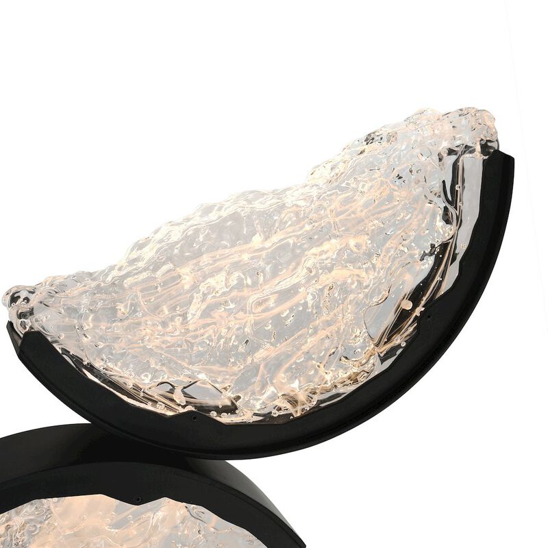 CWI Lighting Moon Integrated LED Black Chandelier