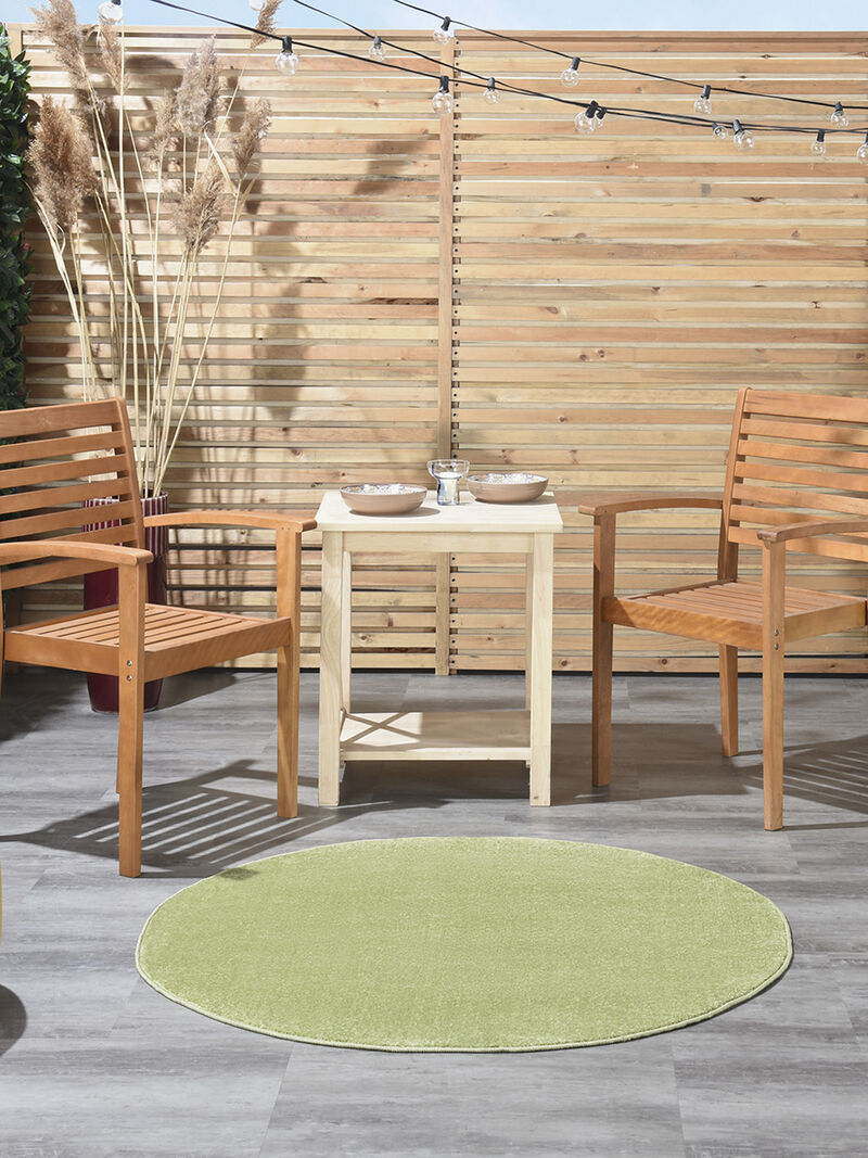 Nourison Essentials NRE01 Green 4' x Round Rug