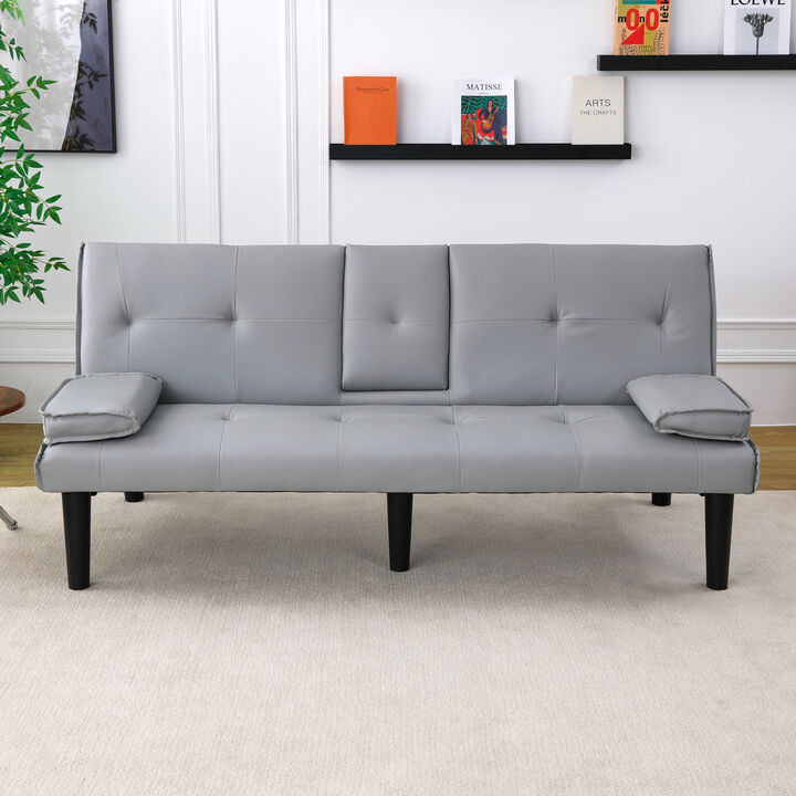 Merax multi-functional loveseats with a foldable and cup holder design