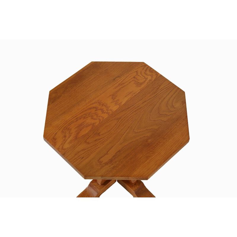 Crafters and Weavers Mission Solid Oak Mouse Detail End Table - Michael's Cherry