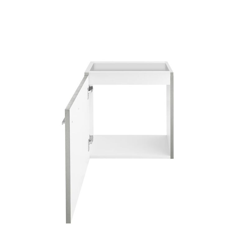 Colmer 18" Wall-Mounted Bathroom Vanity in Brushed Gray- Cabinet image number 2