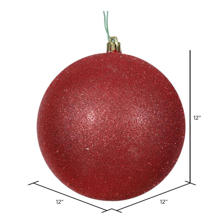Vickerman Red Glitter Ball Drilled Cap -