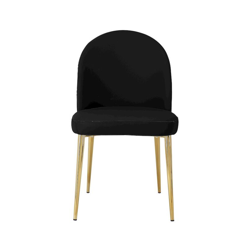 Pangea Home Vera Chair Faux Leather Black - Set Of 2