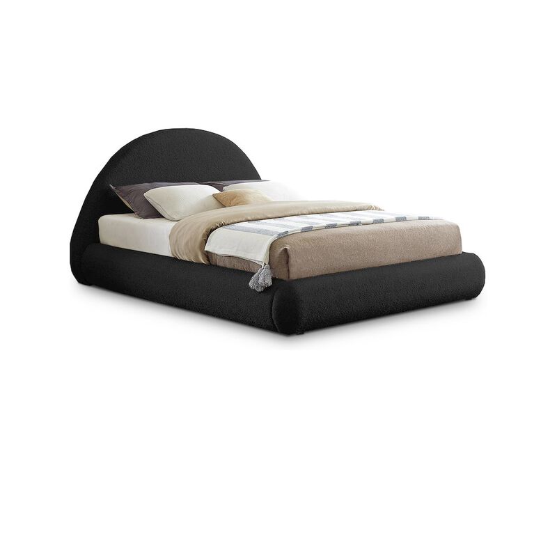 Meridian Furniture Rudy Black Teddy Fabric King Bed