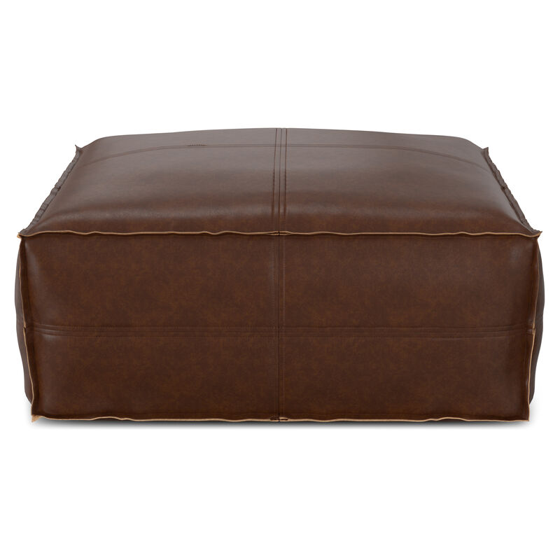 Simpli Home Brody Large Square Coffee Table Pouf image number 1