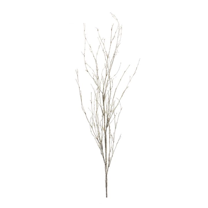 Set of 6 Glittered Decorative Branches for Holiday, Seasonal, and Home Decor