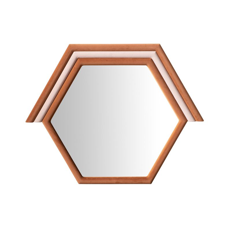 Lally Aqua Velvet Prism Wall Mirror image number 0
