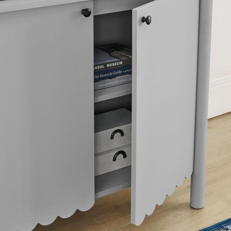 Modway Emmeline 2-Door Scalloped Sideboard in Light Gray image number 4