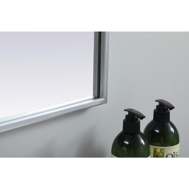 Elegant Decor Metal Frame Arch Mirror 22x30 Inch in Silver