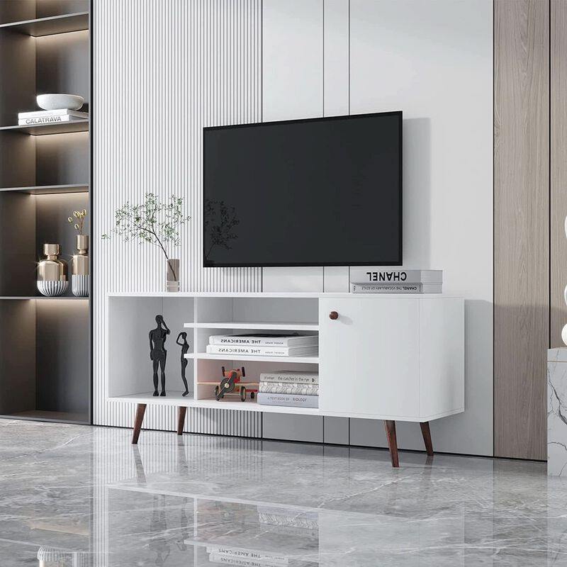 ShipItFurniture Farmhouse TV Stand for 65-Inch TVs with Storage Cabinet image number 2