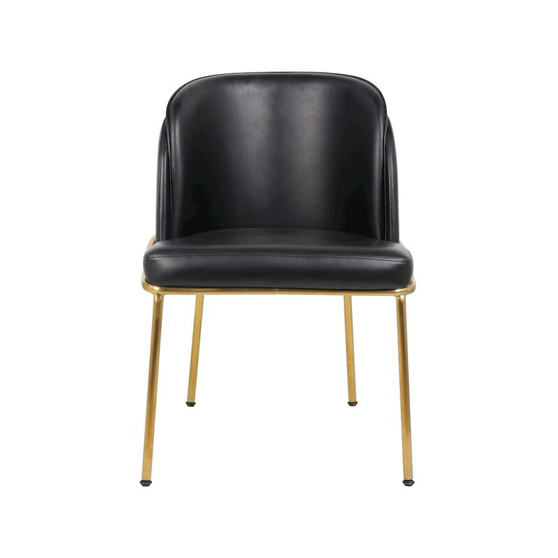 Meridian Furniture Jagger Black Vegan Leather Dining Chair, Set of 2