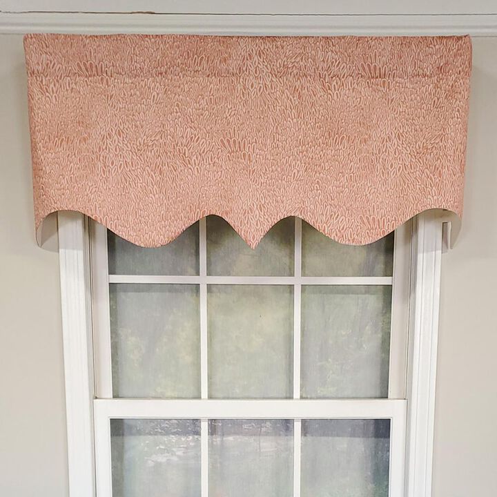 RLF Home Luxurious Modern Design Classic Miramar Regal Style Window Valance 50" x 17" Coral