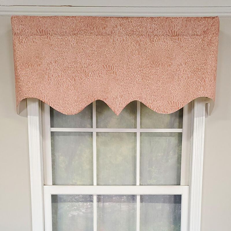 RLF Home Luxurious Modern Design Classic Miramar Regal Style Window Valance 50" x 17" Coral