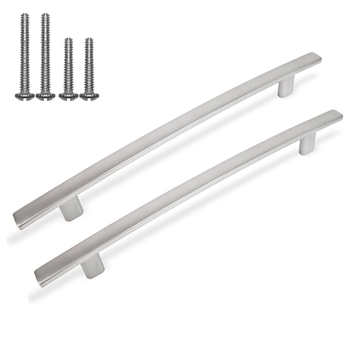 FIGO HOME Silver Drawer Pulls - 10 Pack - 6.3 Inch Hole to Hole - Drawer Handles - Kitchen Cabinet Hardware