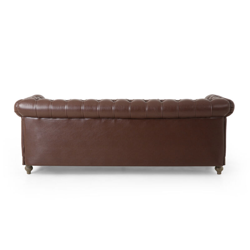 Merax Mirod Comfy 3-Seat Sofa with Wooden Legs, Retro Style for Living Room and Study Sofa image number 3
