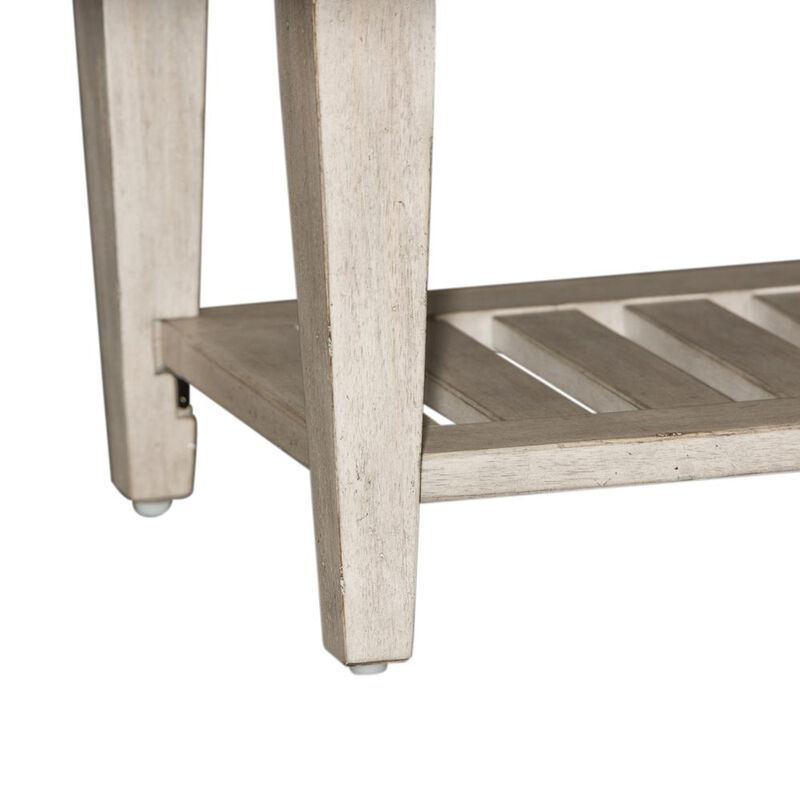 Liberty Furniture Heartland Bed Bench in Antique White w/ Tobacco Top image number 5