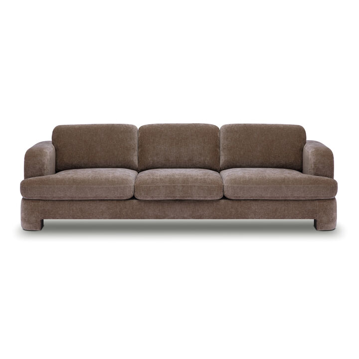 Halsey Brown Textured Fabric Sofa