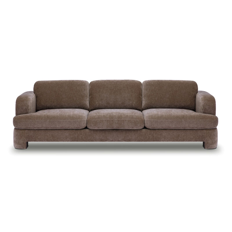 Halsey Brown Textured Fabric Sofa image number 0