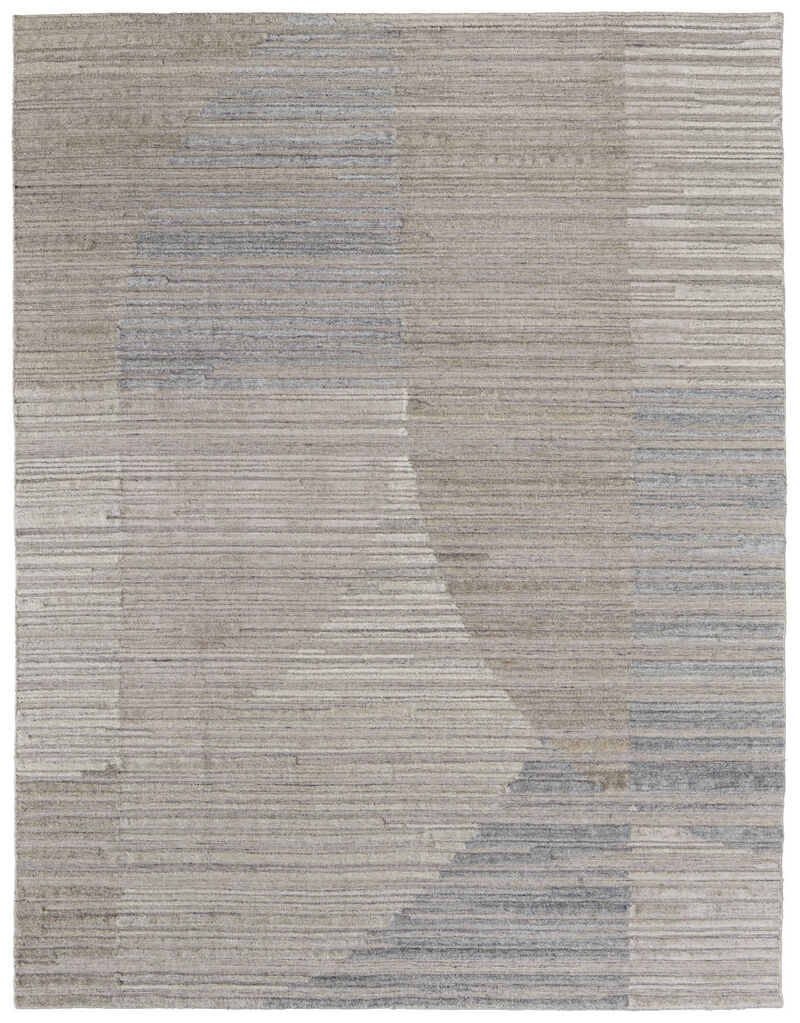 HomeRoots Abstract Hand Woven Worn Faded Area Rug image number 2