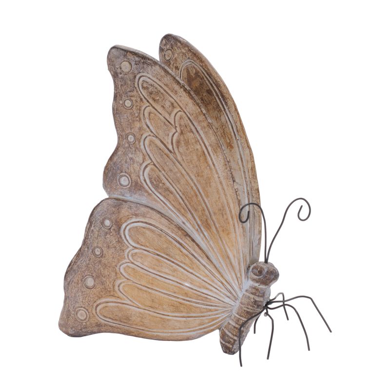 4-Piece Etched Butterfly Shelf Sitter Set for Whimsical Home Accents