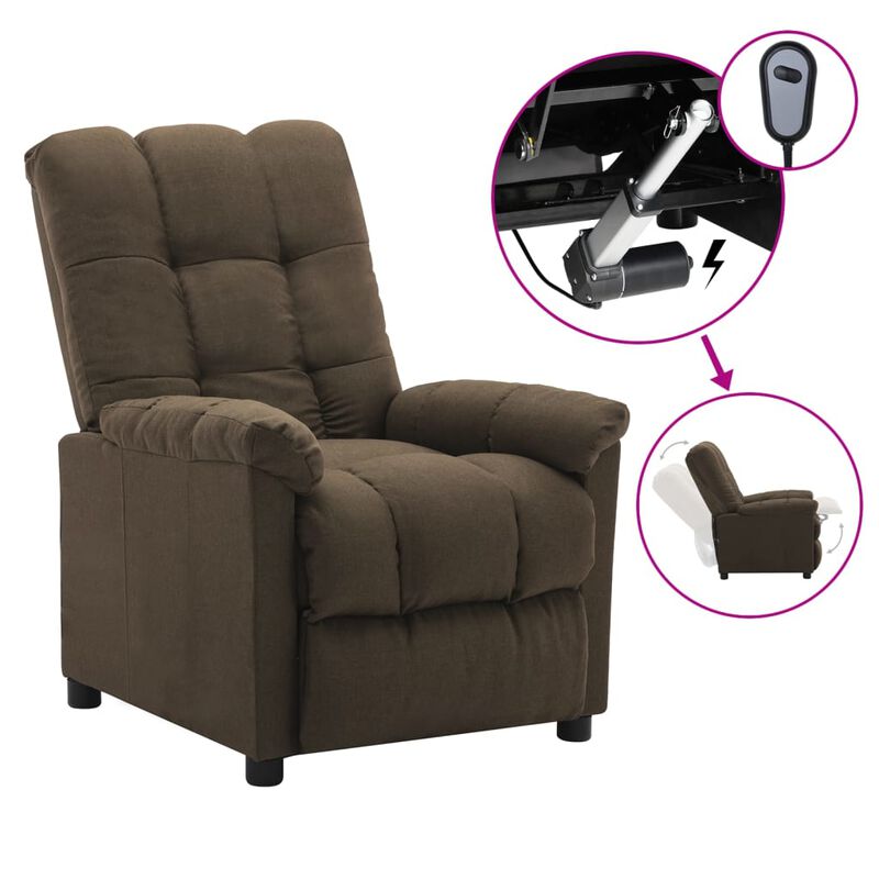 Recliner Brown Fabric image number 0