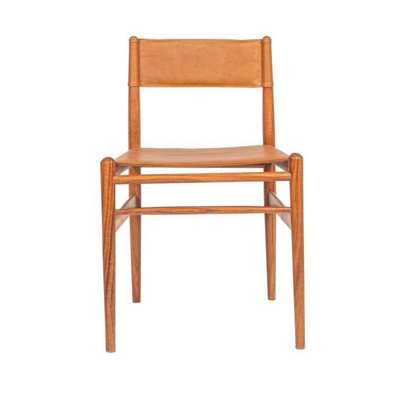 Solid Wood and Leather Dining Chair, Set of 2 image number 3