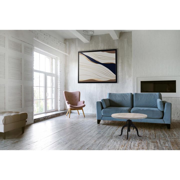 Carolina Living Riley Adjustable Height Rustic Coffee Table - Chestnut Top - Black Base