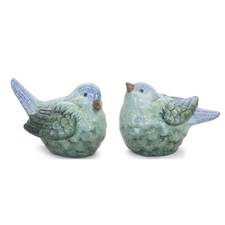 Bird Decorative Figurine  Garden or Home Decor Accent (Set of 2)