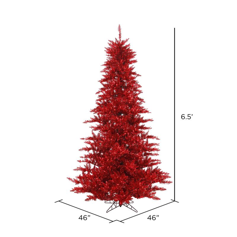 Vickerman Tinsel Red Fir Tree - image number 2