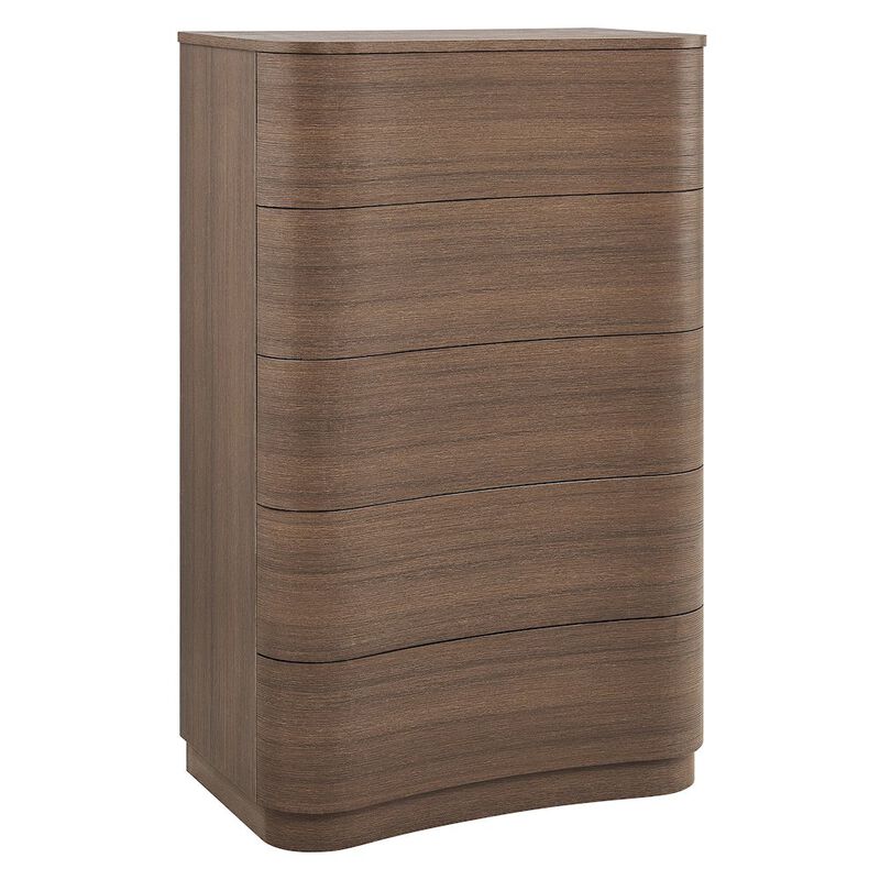 Mirae 5-Drawer Curved Dresser Chest of Drawers image number 0