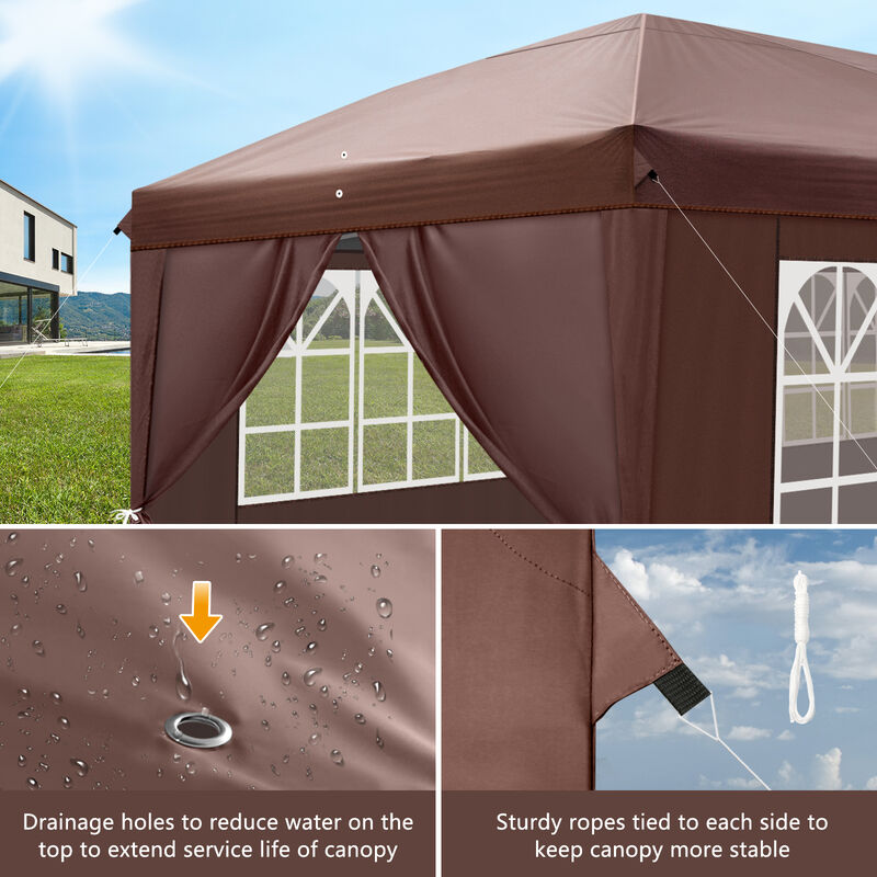 Waterproof Folding Tent with Two Windows for Camping, Outdoor Events image number 6
