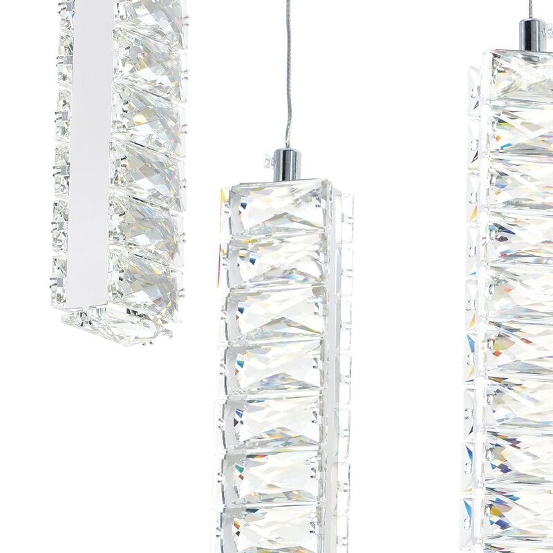 CWI Lighting Celina LED Chandelier With Chrome Finish