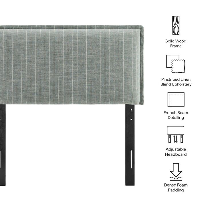 Camille Striped Linen Blend Twin Size Headboard