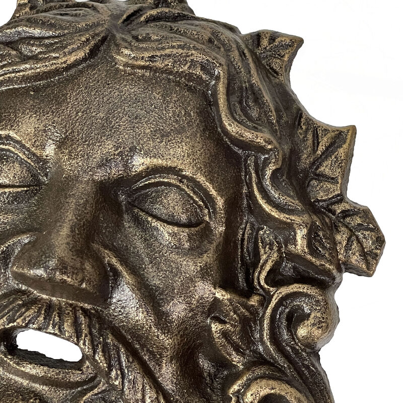 Cast Iron Green Man Wall D&eacute;cor - Bronze Finish - 9.75 inches Tall - Easy to Hang image number 2