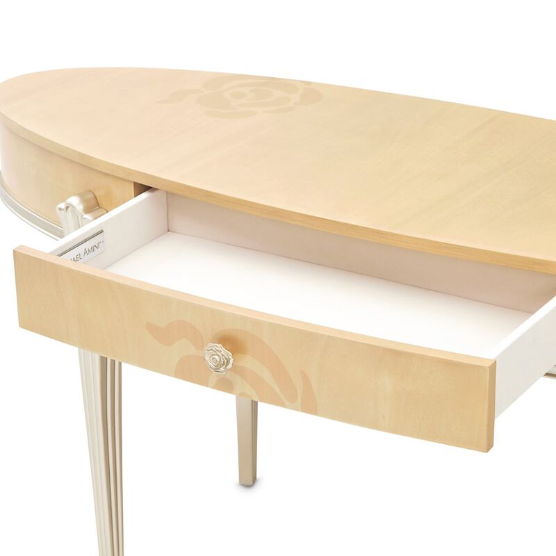 Michael Amini Camellia Field Vanity Desk - Caramel image number 3