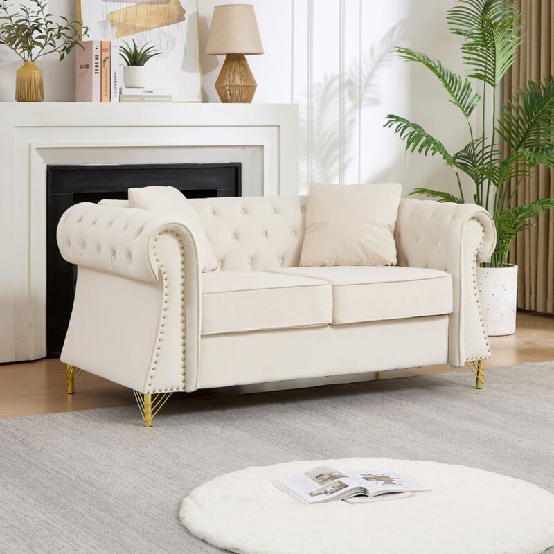 Blust 58.5" Chesterfield Loveseat image number 1