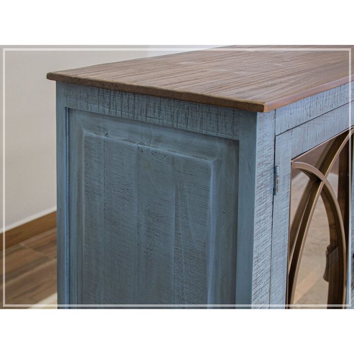 Crafter and Weavers Nordic Rustic Modern Blue Console / Sideboard - 77