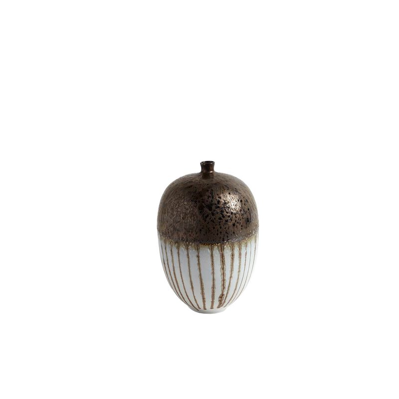 Reactive Bronze Stripe Vessel