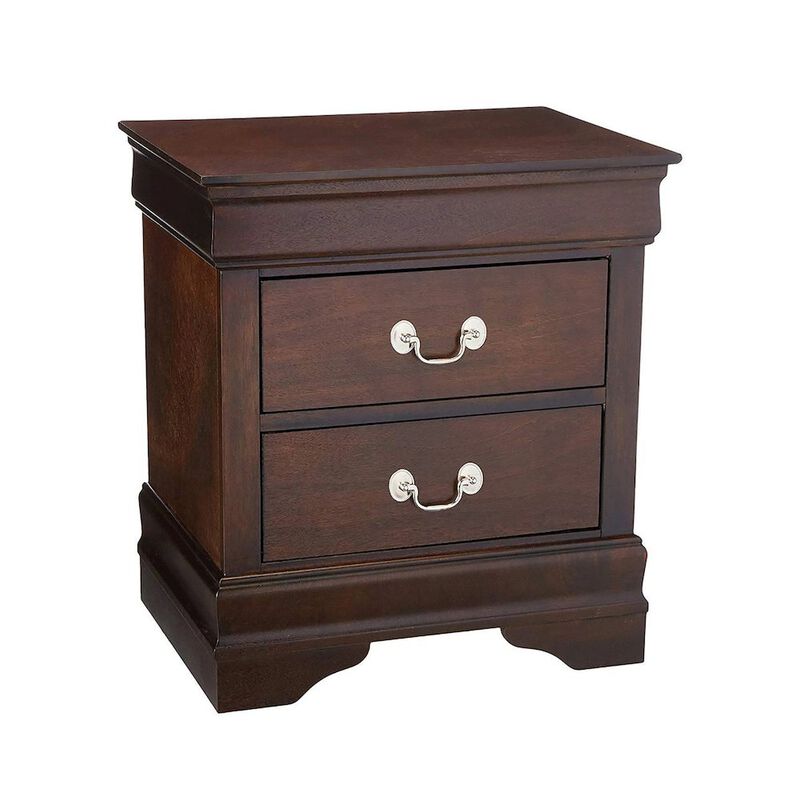 Simple Relax Wood Nightstand with 2 Drawers in Cappuccino image number 0