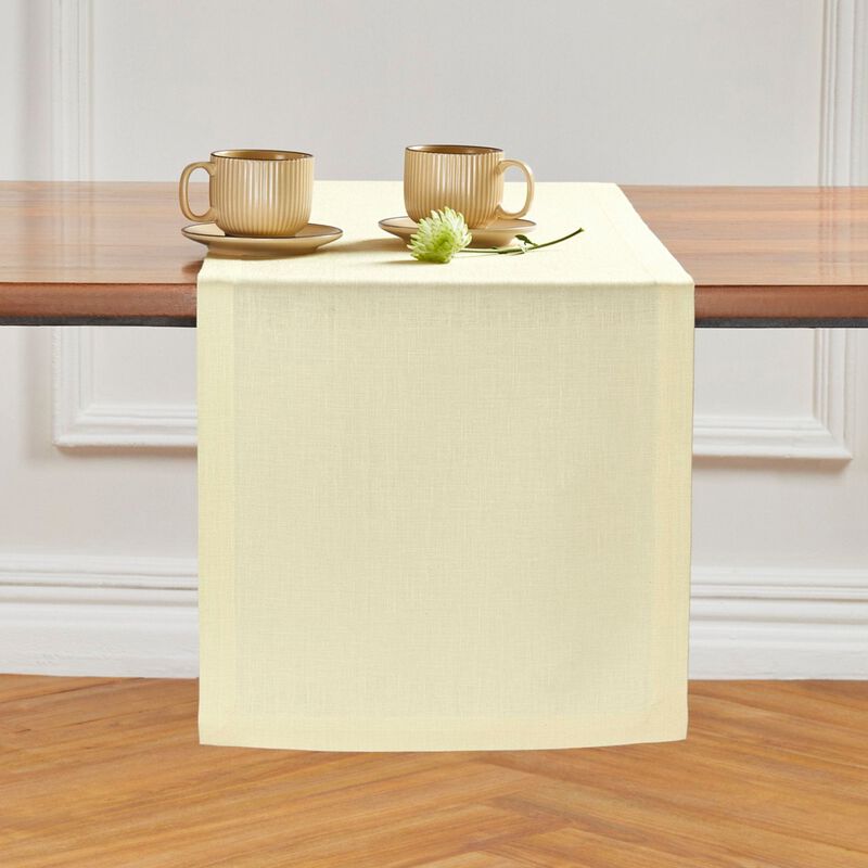 Solino Home Diana 100% Linen Table Runner &ndash; Handcrafted, Machine Washable, Perfect for Holiday and Everyday Dining