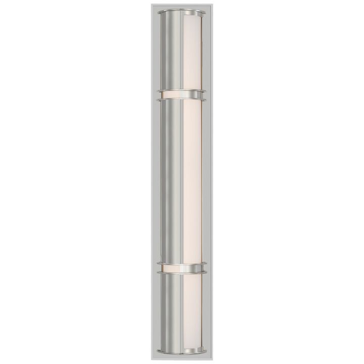 Strever 26" Shielded Bath Light in Polished Nickel with White Glass