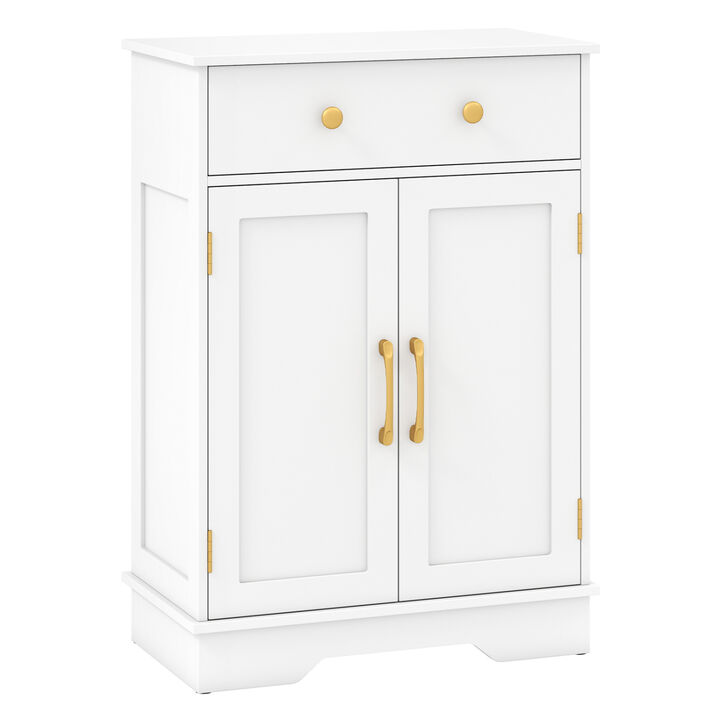 Modern Floor Sideboard Cabinet with Doors and Drawer Storage