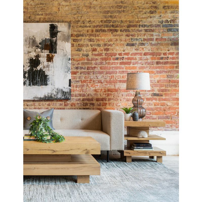 World Interiors Alpine 55 Coffee Table in Distressed Oak